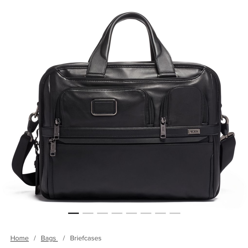 Tumi Alpha Alpha Day Tote Briefcase Leather Messenger Bag Travel